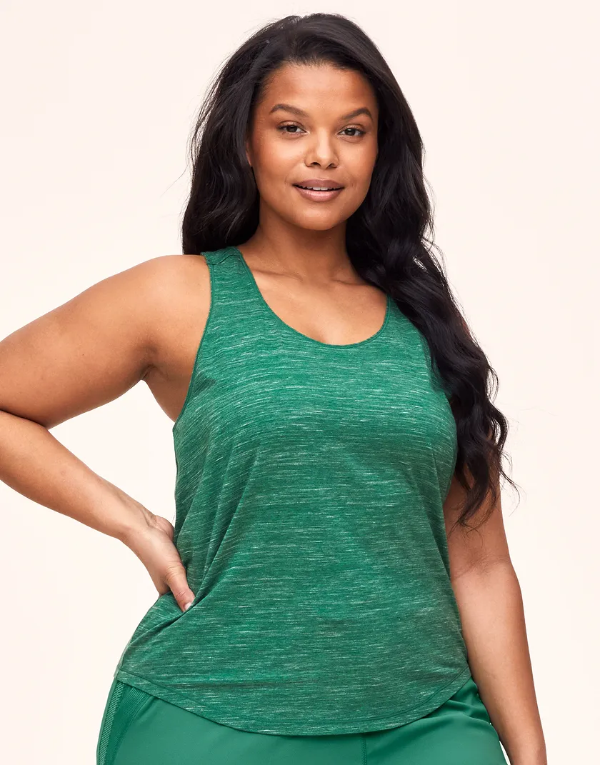Allie Active Tank Dark Green Plus activewear bundle Model 5