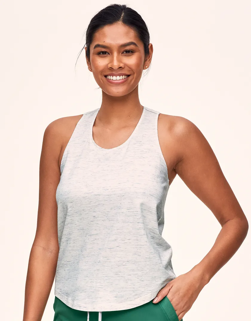 Allie Active Tank White activewear bundle Model 4