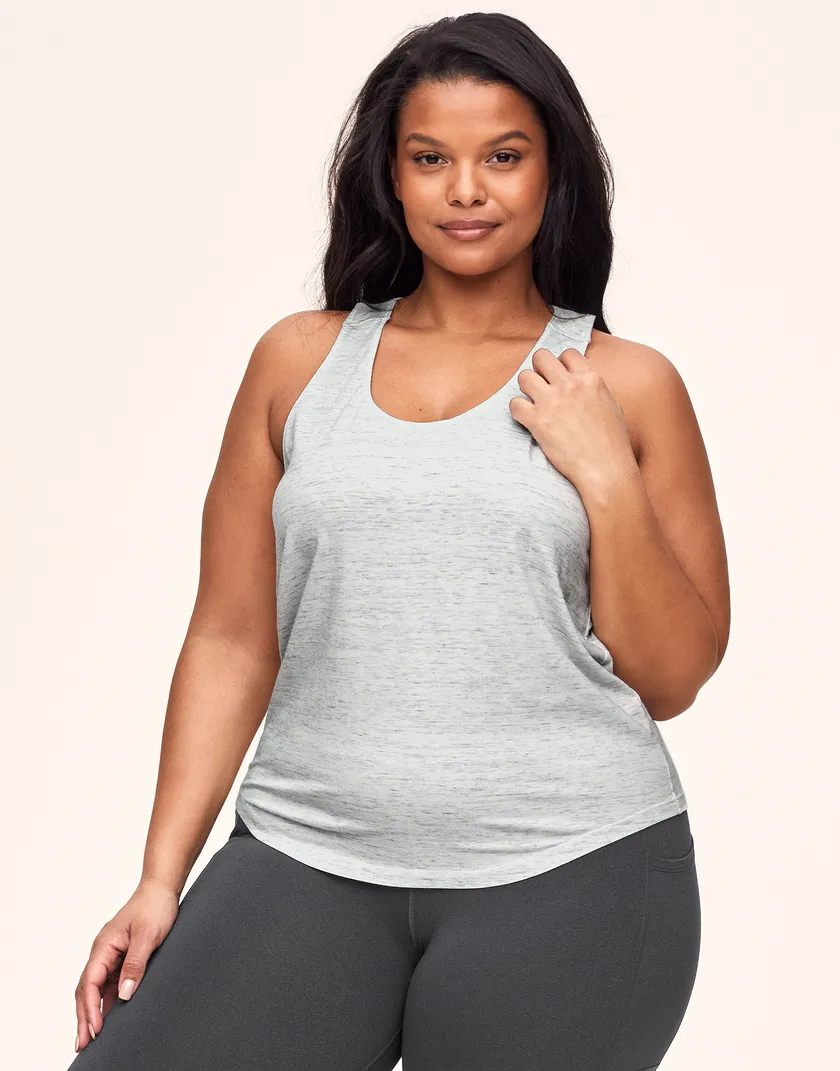 Allie Active Tank White Plus activewear bundle Model 2