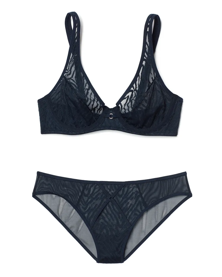 Becca Dark Blue 2 Unlined bra bundle Still 3