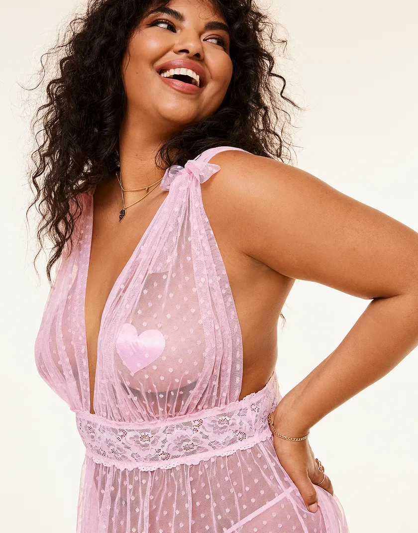 Elise Light Pink Plus lingerie bundle Model 5