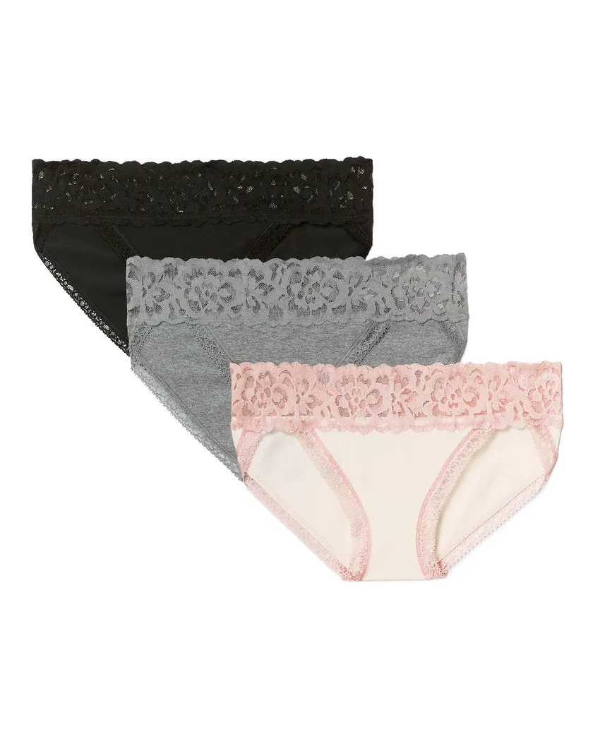 3-Pack Joanie Cotton Bikini Gray Plus panty pack Still 2