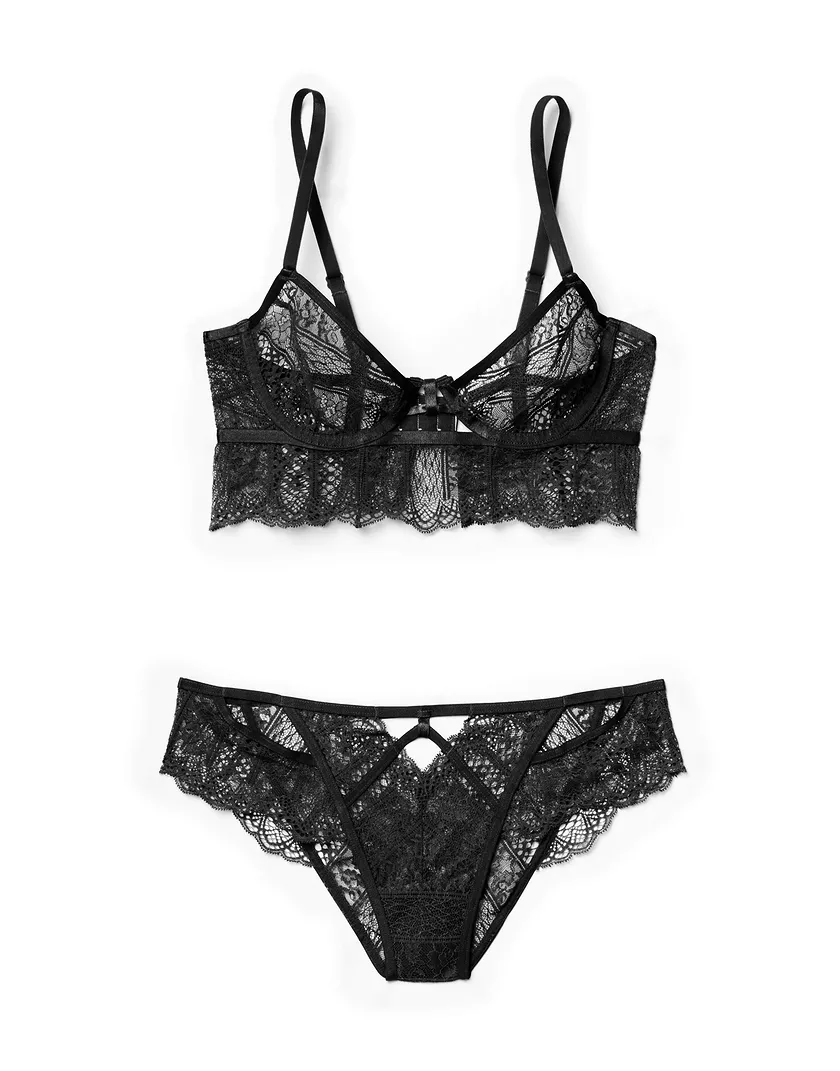 Odette Black 2 Unlined bra bundle Still 3