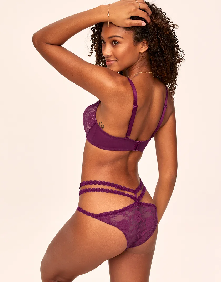 Marcia Dark Purple Push Up bra and panty bundle Model 4