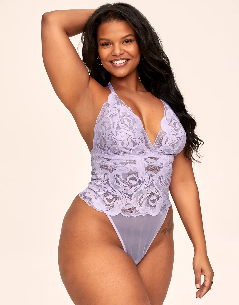 Esme Medium Purple Plus Unlined lingerie bundle Model 1