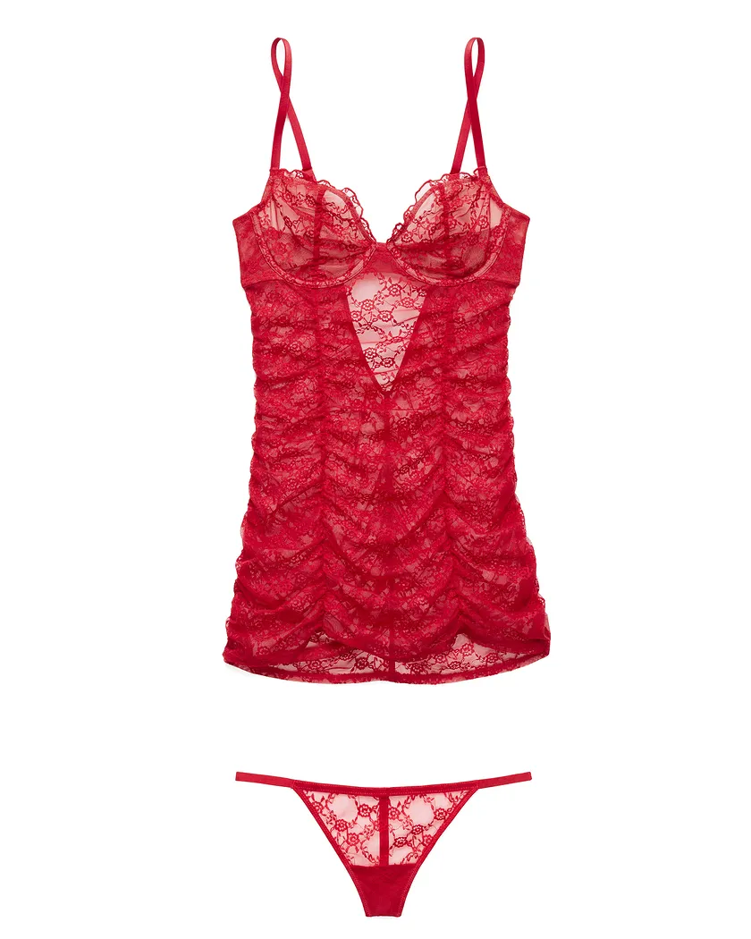 Cheyenne Dark Red Unlined lingerie bundle Still 3