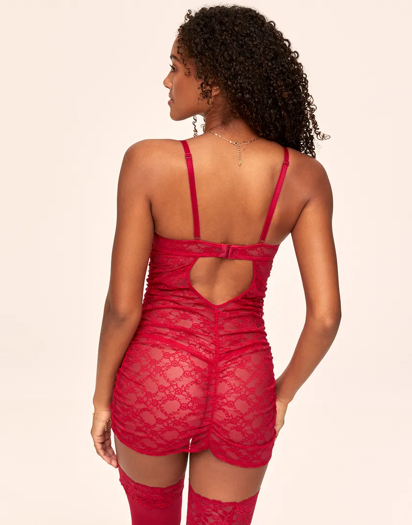 Cheyenne Dark Red Unlined lingerie bundle Model 6