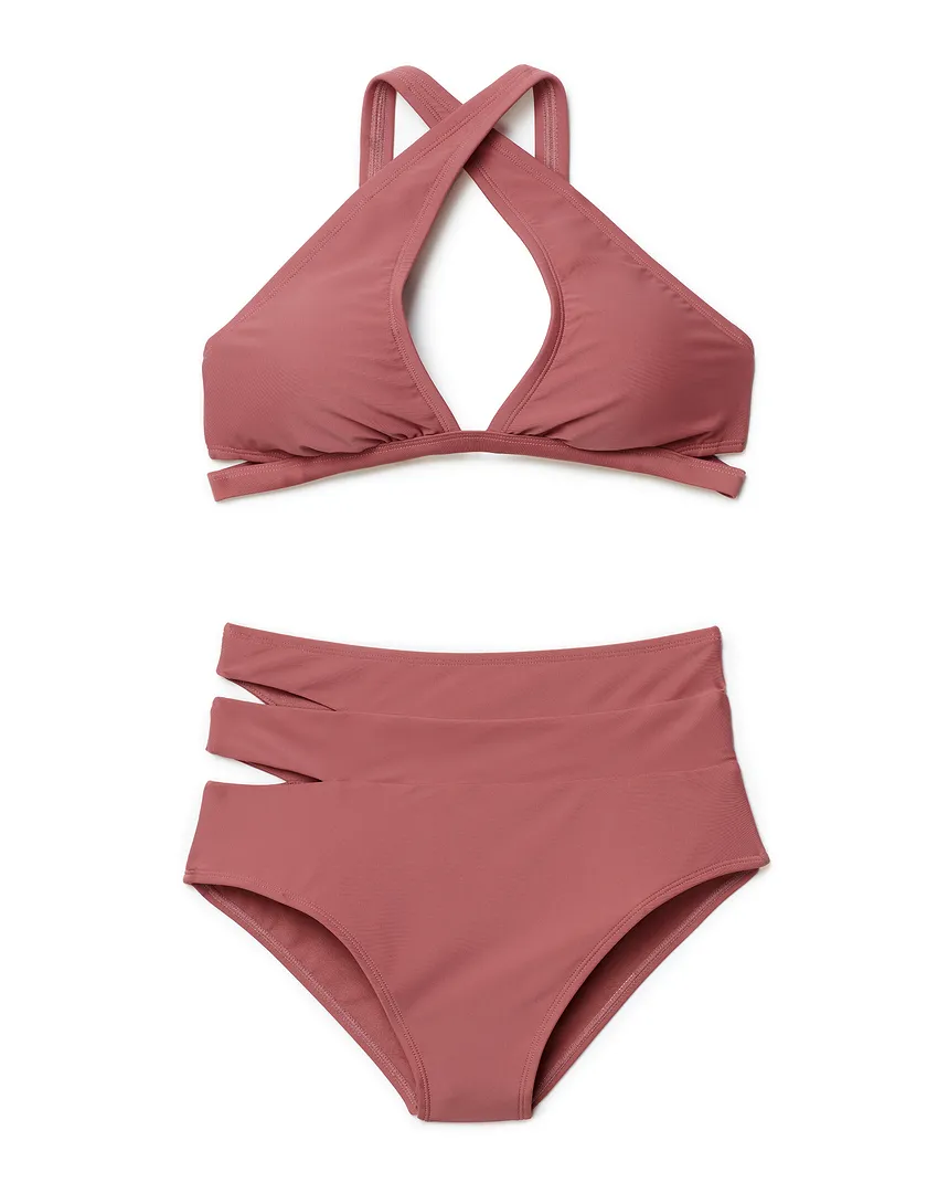 Demi Dark Pink 3 Contour swimwear bundle Still 3