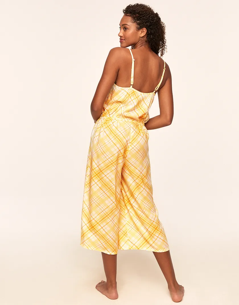 Grace Plaid Yellow lounge bundle Model 4