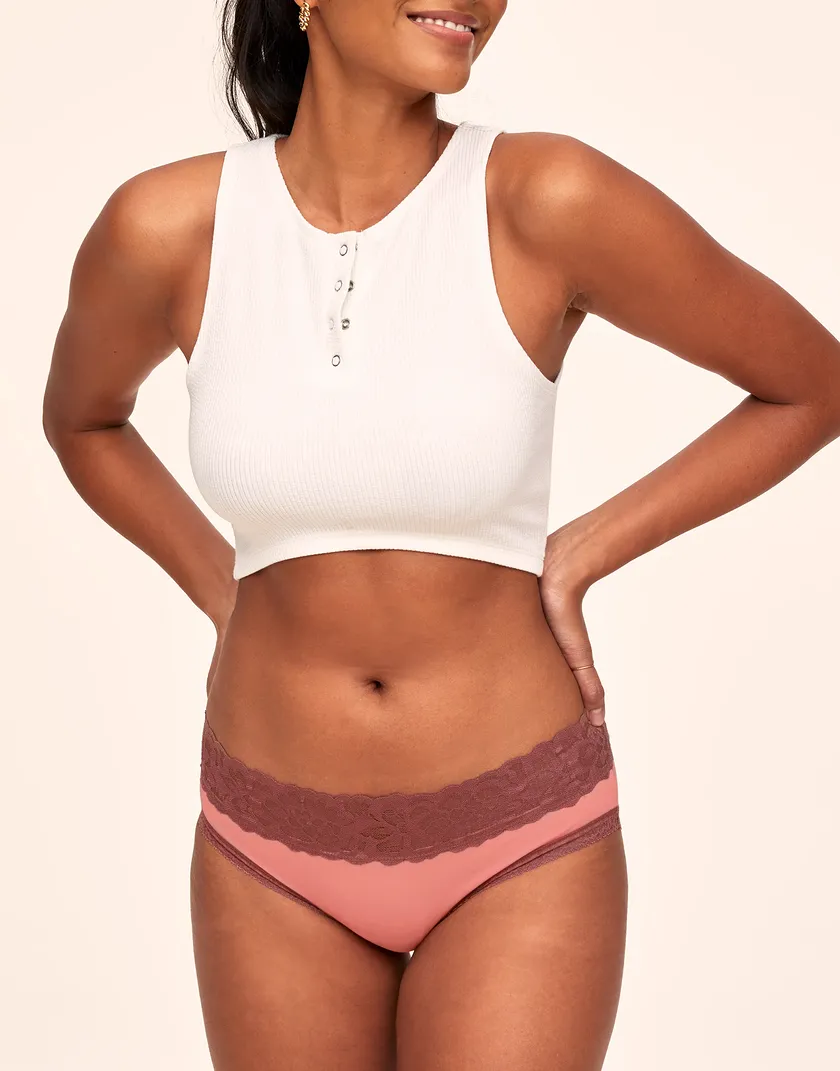 Millie Hipster Medium Pink 2 panty bundle Model 4