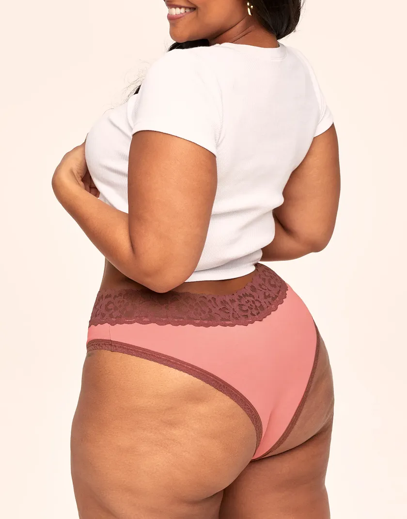 Mackenna Cheeky Medium Pink 2 Plus panty bundle Model 1