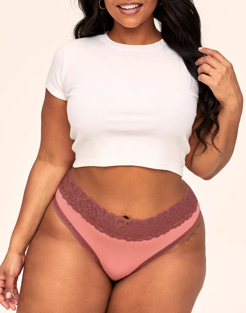 Mackenna Cheeky Medium Pink 2 Plus panty bundle Model 4