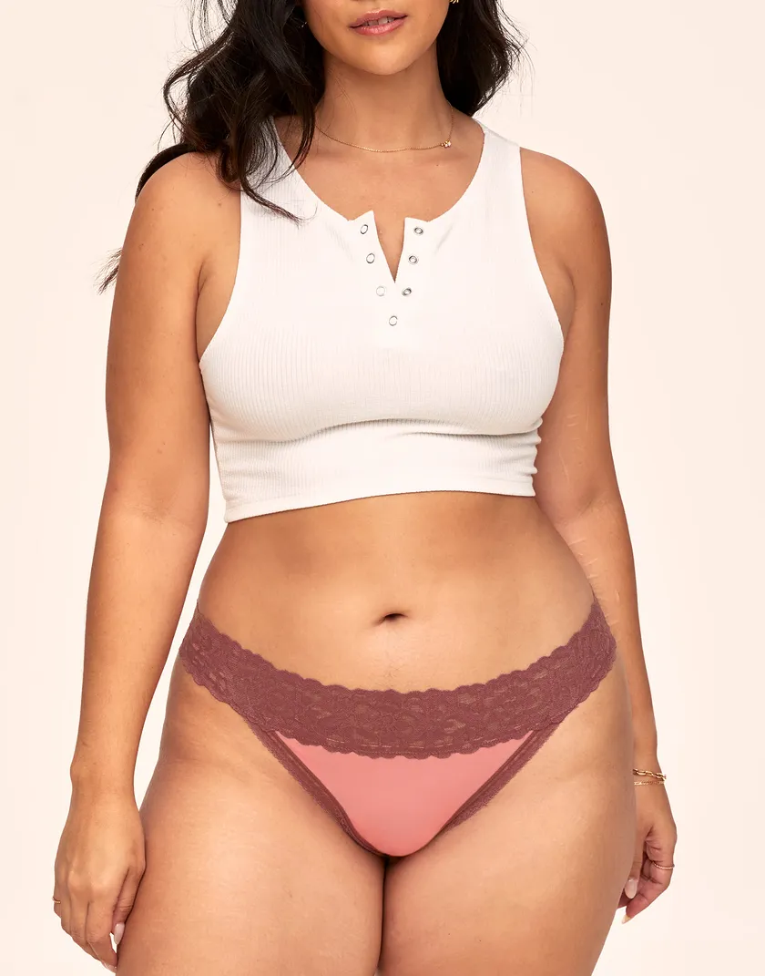 Kourtney Thong Medium Pink 2 Plus panty bundle Model 5