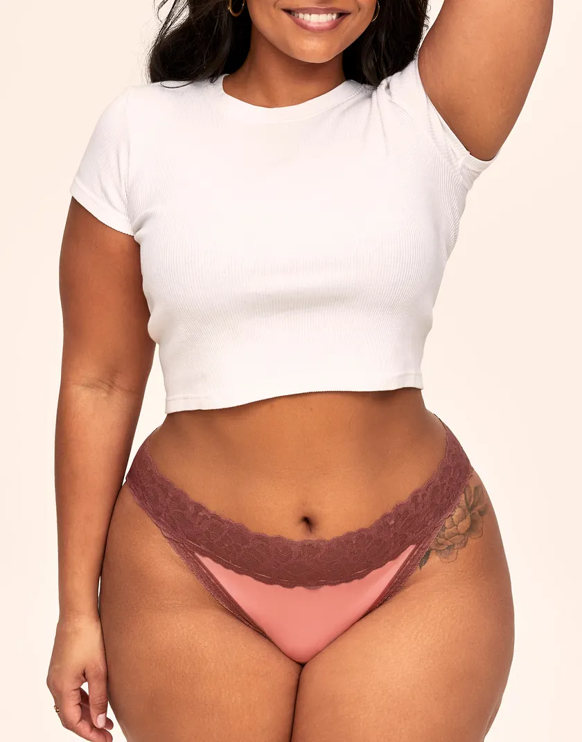 Joanie Bikini Medium Pink 2 Plus panty bundle Model 4