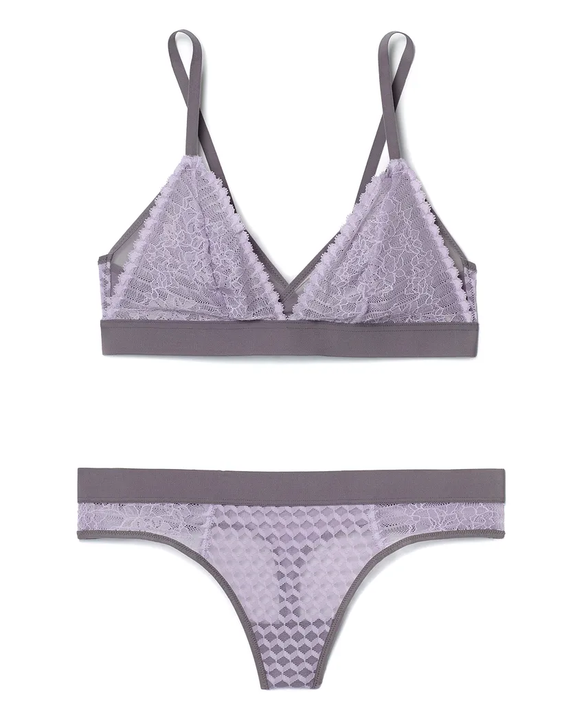 Pietra Medium Purple 2 Unlined bra bundle Still 3
