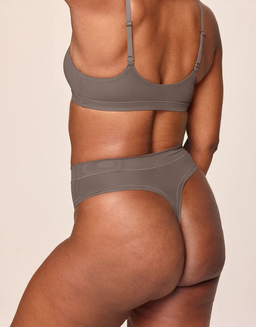 Carey Thong Dark Brown panty bundle Model 2