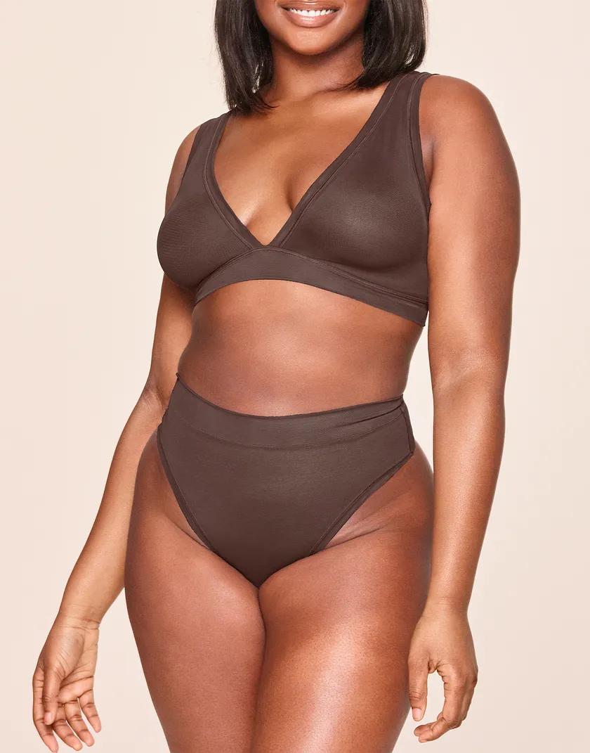 Carey Thong Dark Brown 2 Plus panty bundle Model 1