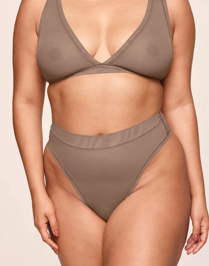 Carey Thong Medium Beige 2 Plus panty bundle Model 1