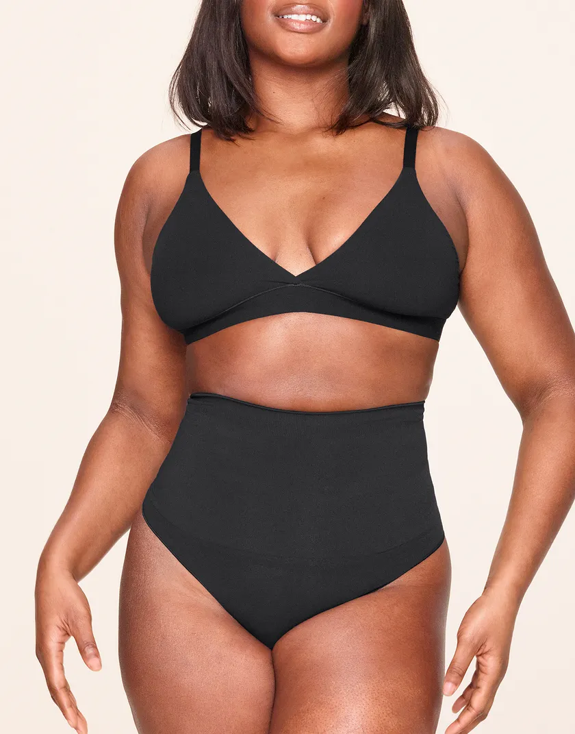 Elodie Thong Black Plus panty bundle Model 4