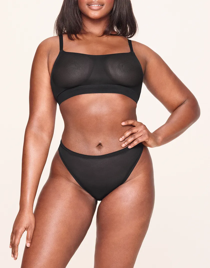 Zoe Midi Brief Black Plus panty bundle Model 1