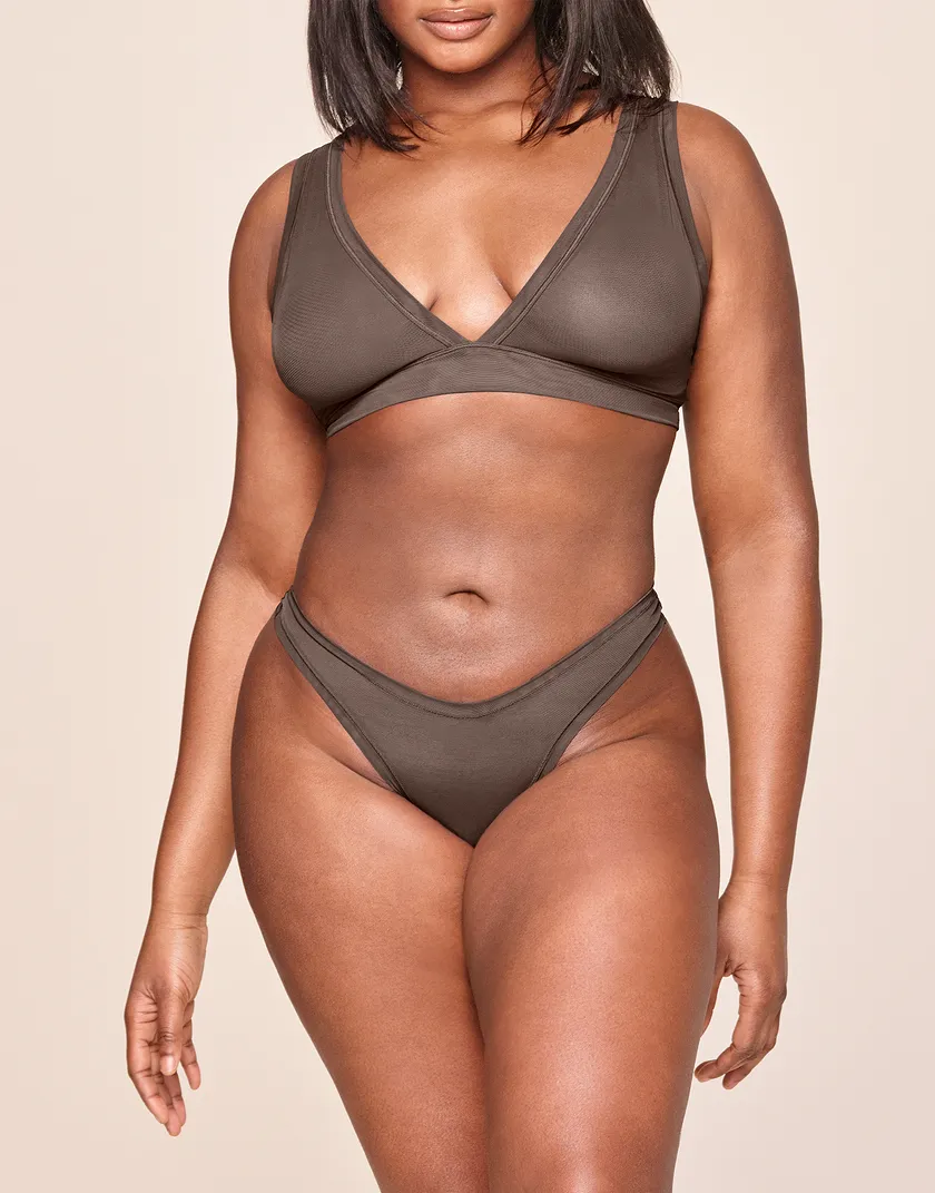 Viktoria Dark Brown 2 Plus Unlined bra bundle Model 1