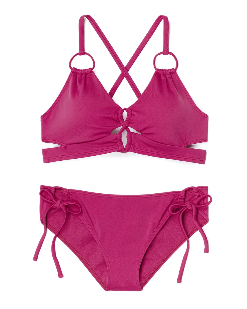 Tatiana Dark Pink 2 Lightly Lined swimwear bundle Still 3