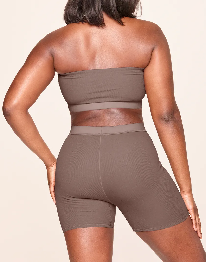 Hena Shortie Dark Brown Plus panty bundle Model 4