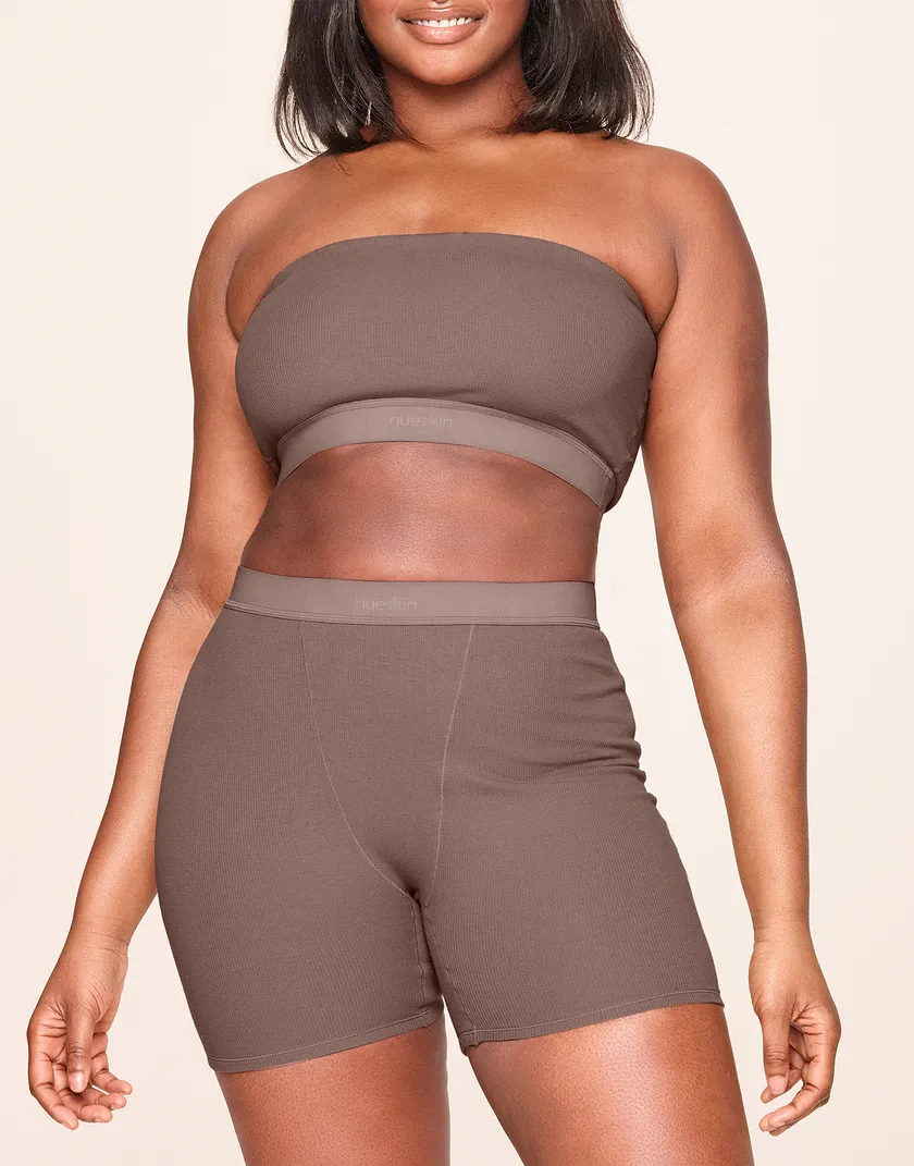 Hena Shortie Dark Brown Plus panty bundle Model 5
