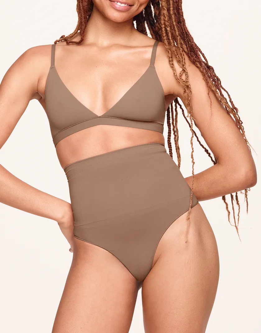 Jenn Medium Beige 2 Unlined bra bundle Model 4