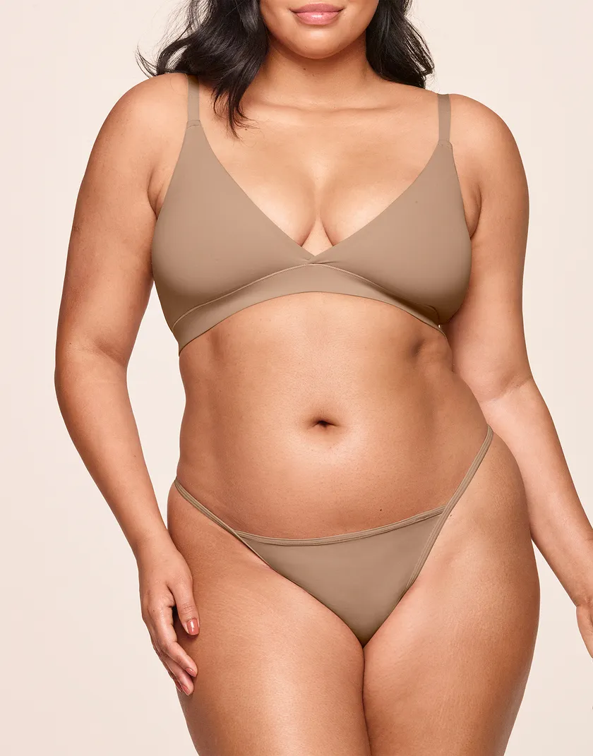 Jenn Medium Beige Plus Unlined bra bundle Model 4