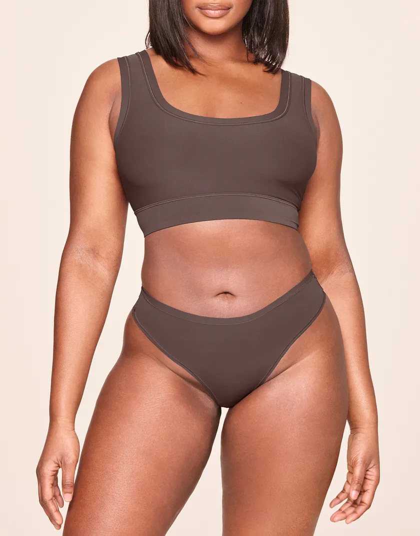 Mora Thong Dark Brown 2 Plus panty bundle Model 1