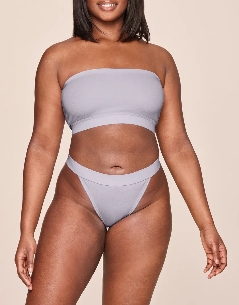 Tess Thong Light Purple Plus panty bundle Model 6