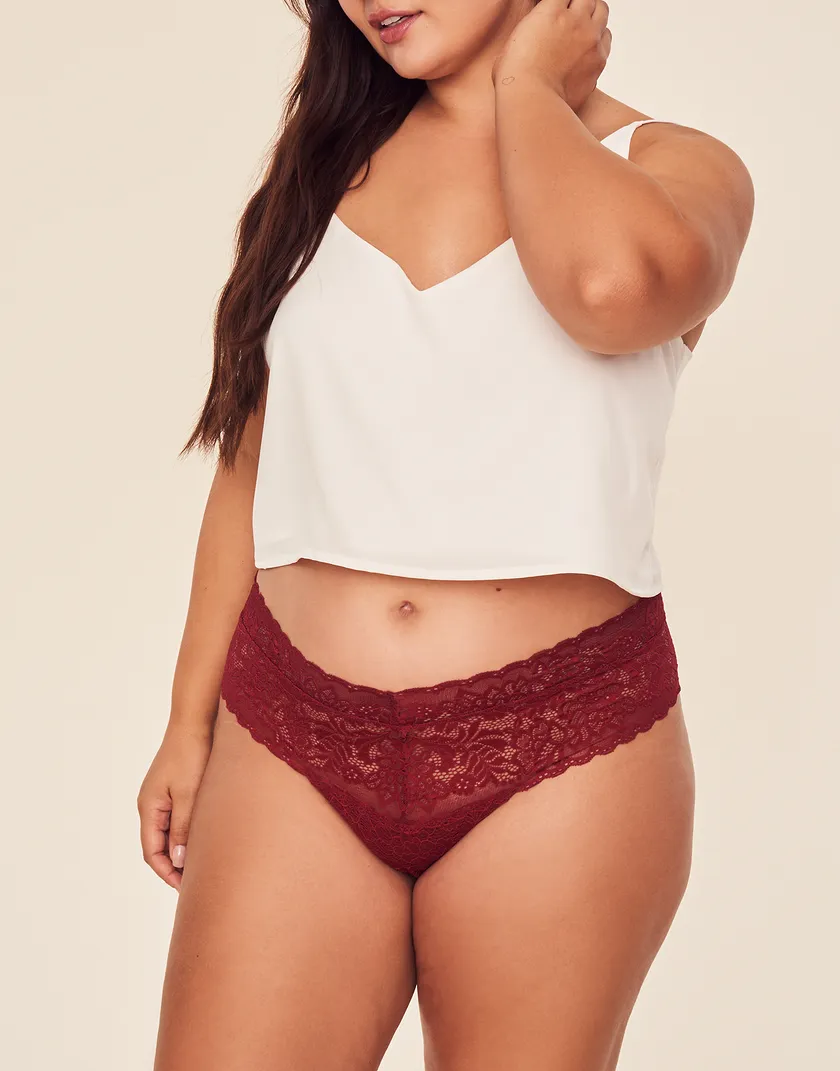 Gwyneth Thong Dark Red Plus panty bundle Model 5