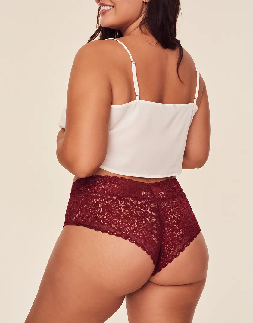 Jaklina Cheeky Dark Red Plus panty bundle Model 2
