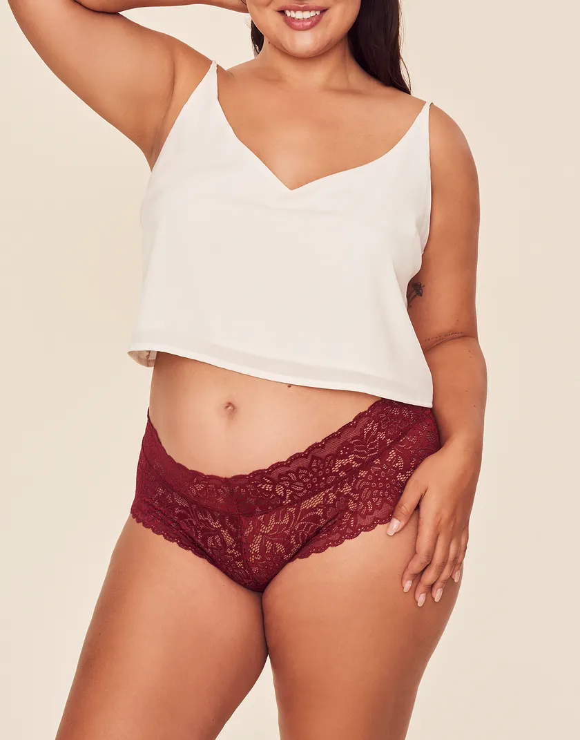 Jaklina Cheeky Dark Red Plus panty bundle Model 5