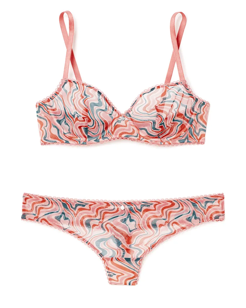 Malina Tie Dye Pink 2 Unlined bra bundle Still 3