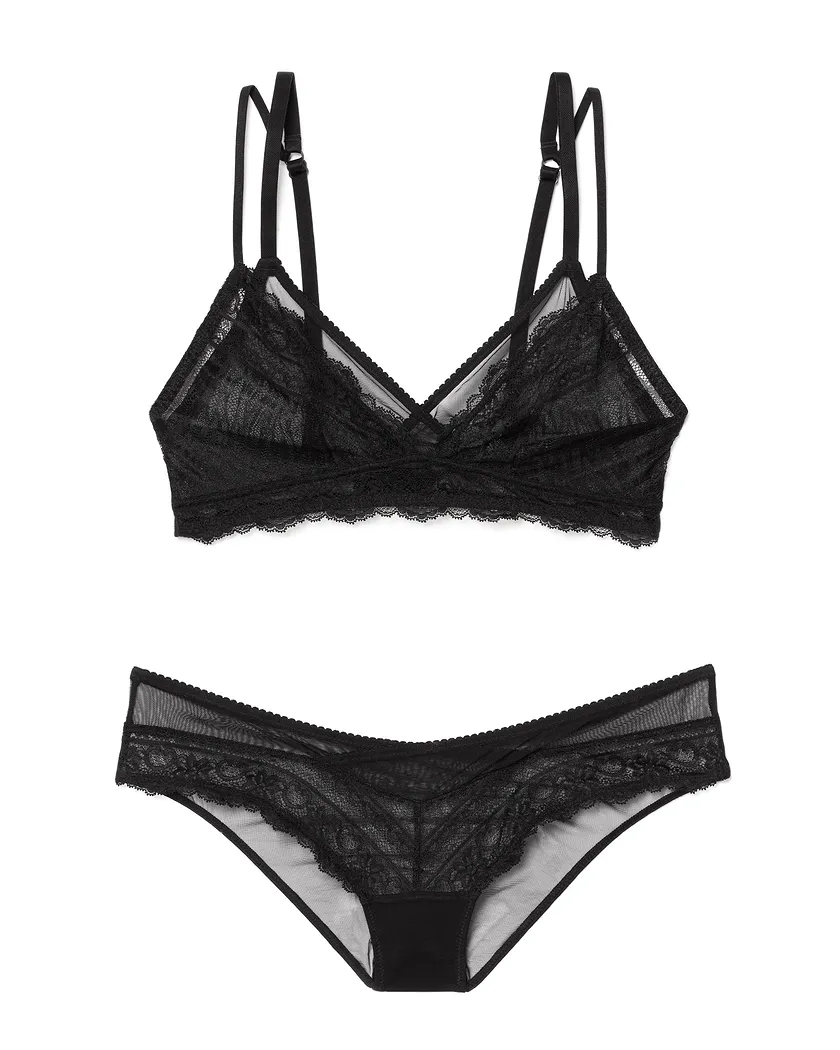 Mindi Black 2 Unlined bra bundle Still 3