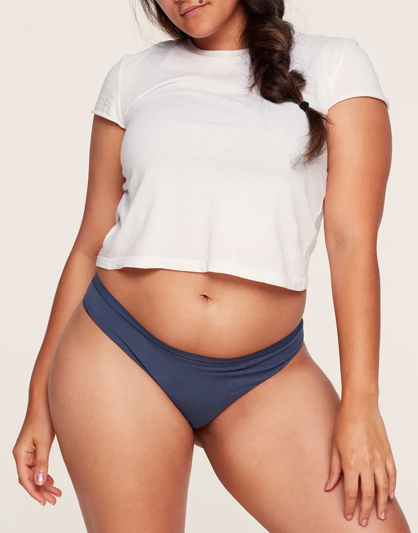 Cait Thong Dark Blue Plus panty bundle Model 4