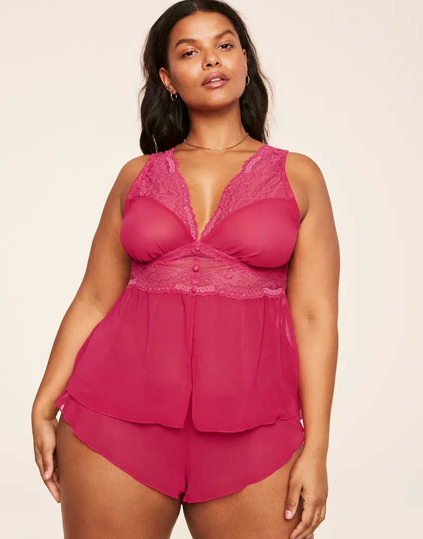 Jocie Dark Pink Plus Unlined lingerie bundle Model 2