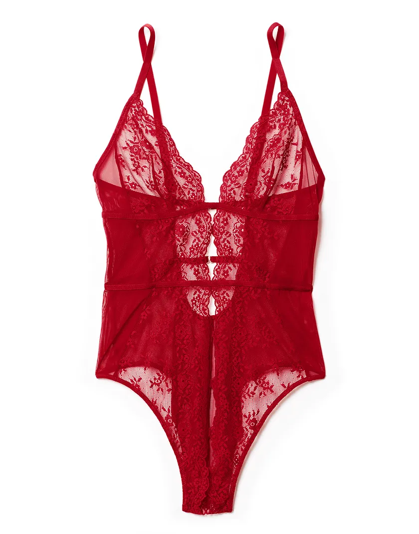 Rosie Dark Red Unlined lingerie bundle Still 3