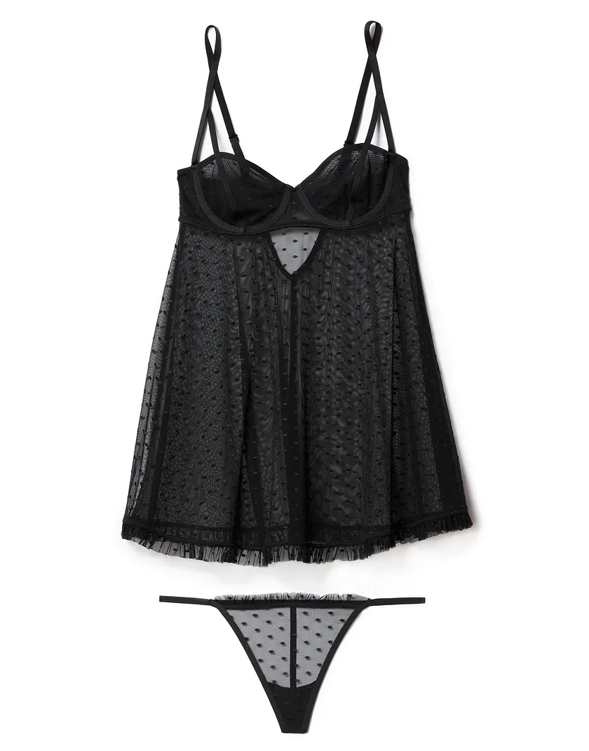 Aubrey Black Unlined lingerie bundle Still 3