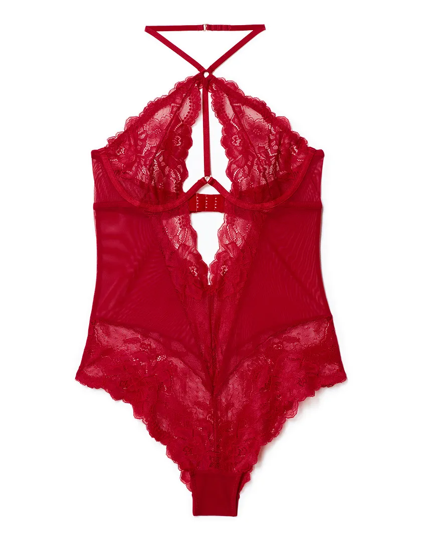 Betony Dark Red Unlined lingerie bundle Still 2