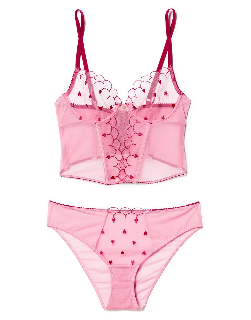 Caroline Medium Pink 2 Unlined corset bundle Still 3