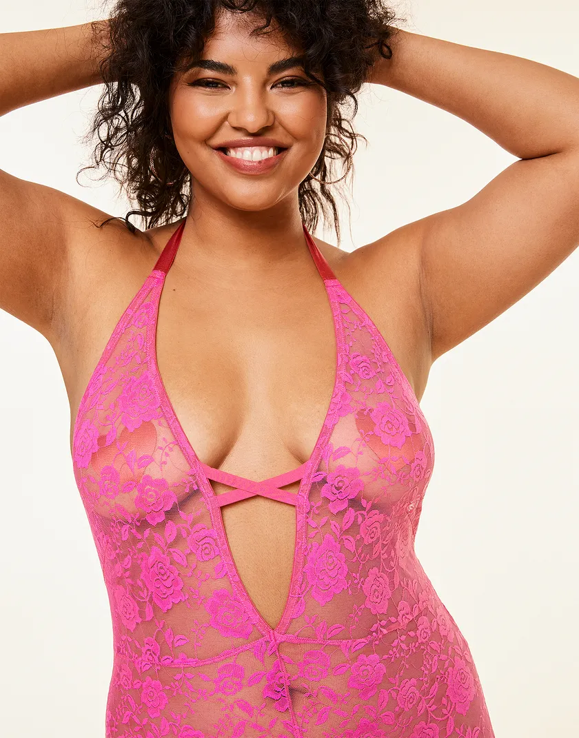 Catrice Dark Pink Plus Unlined lingerie bundle Model 5