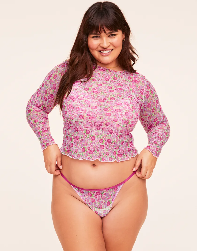 Aubrie Floral Pink 2 Plus lounge bundle Model 2