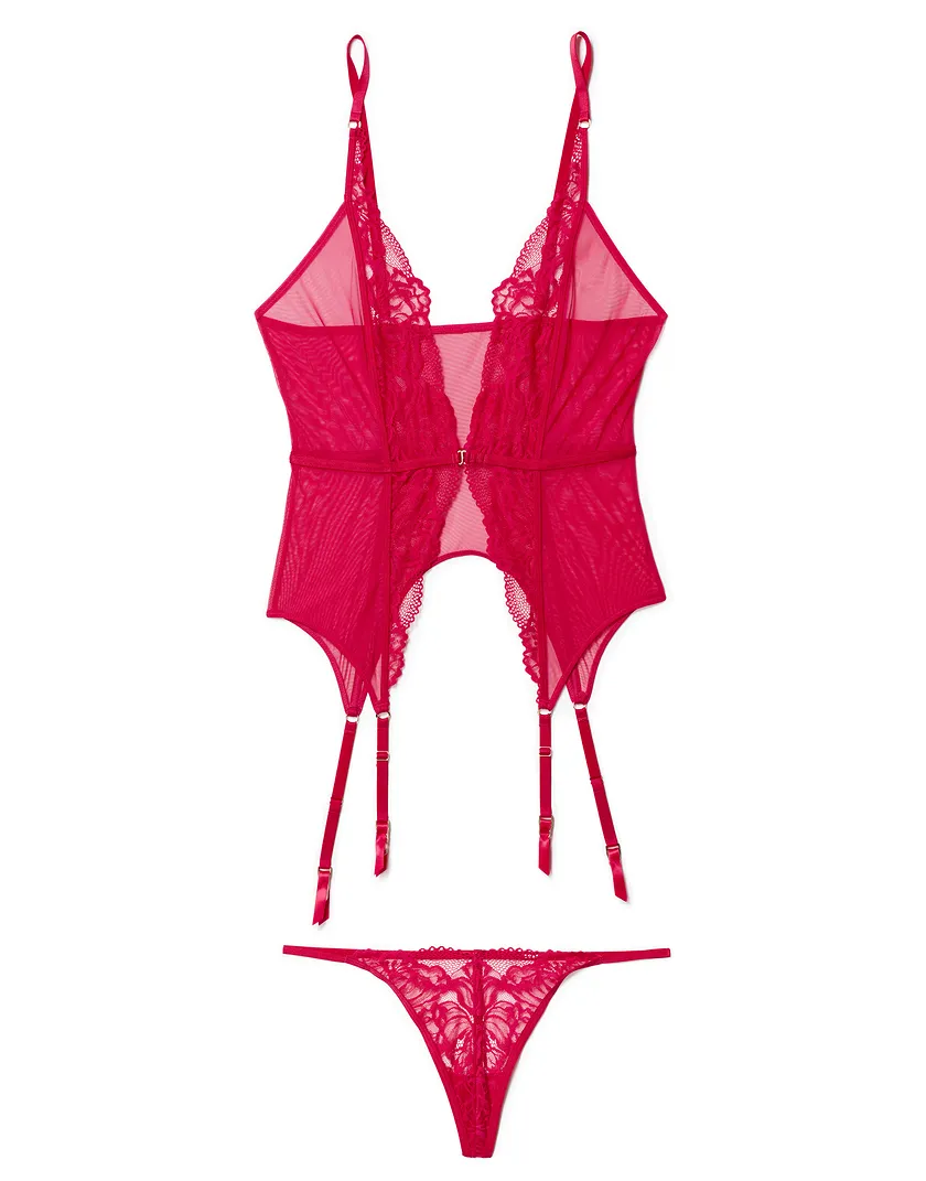 Catherine Dark Pink Unlined lingerie bundle Still 2