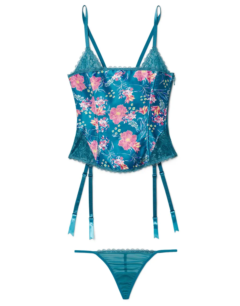 Zoie Floral Blue corset bundle Still 3