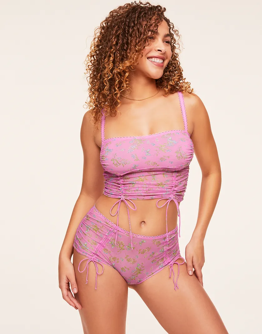 Pia Floral Pink Unlined lingerie bundle Model 3