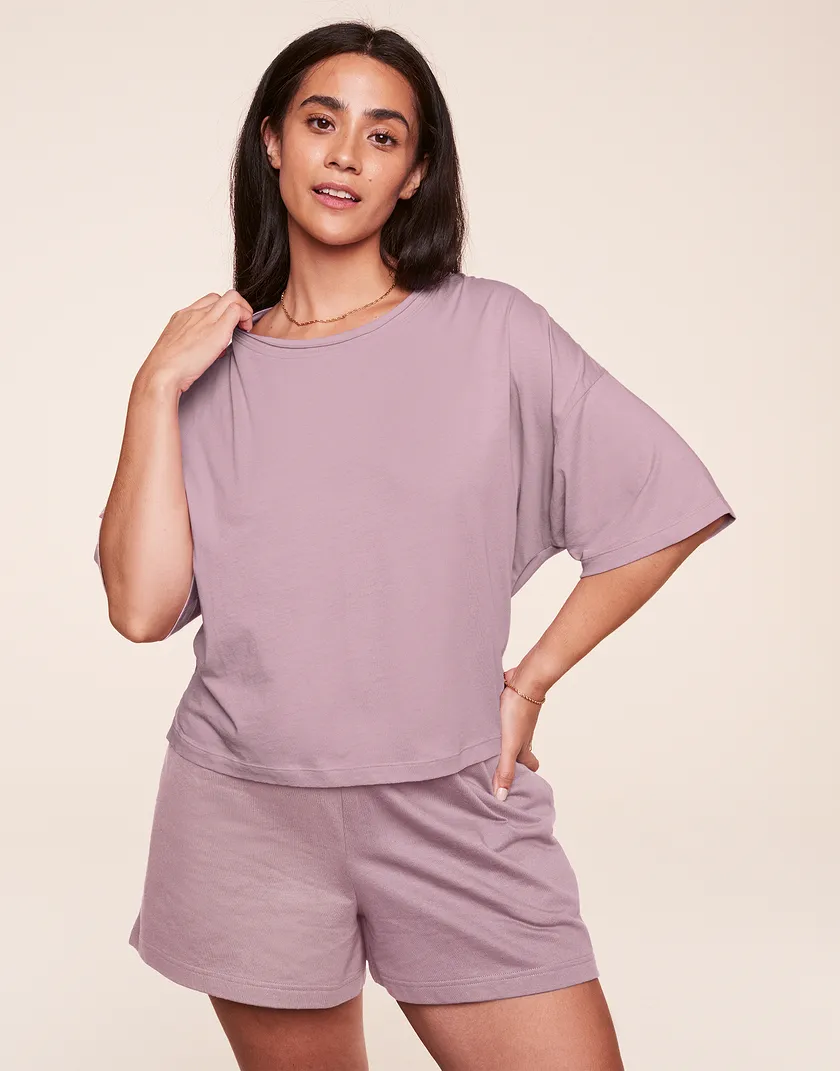 Emma Medium Purple Plus lounge bundle Model 2