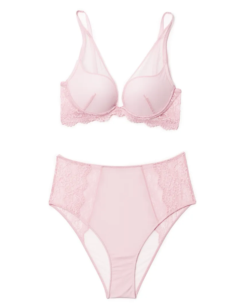Joslyn Medium Pink 2 Push Up bra bundle Still 3